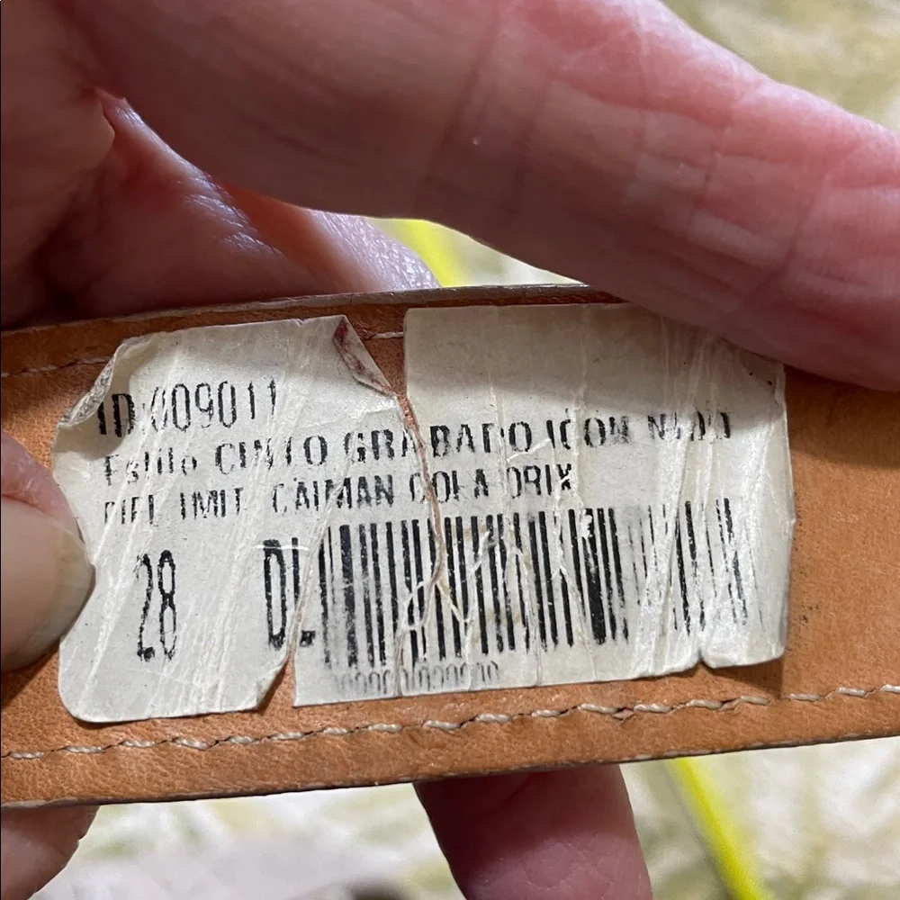 Authentic Cayman alligator leather belt